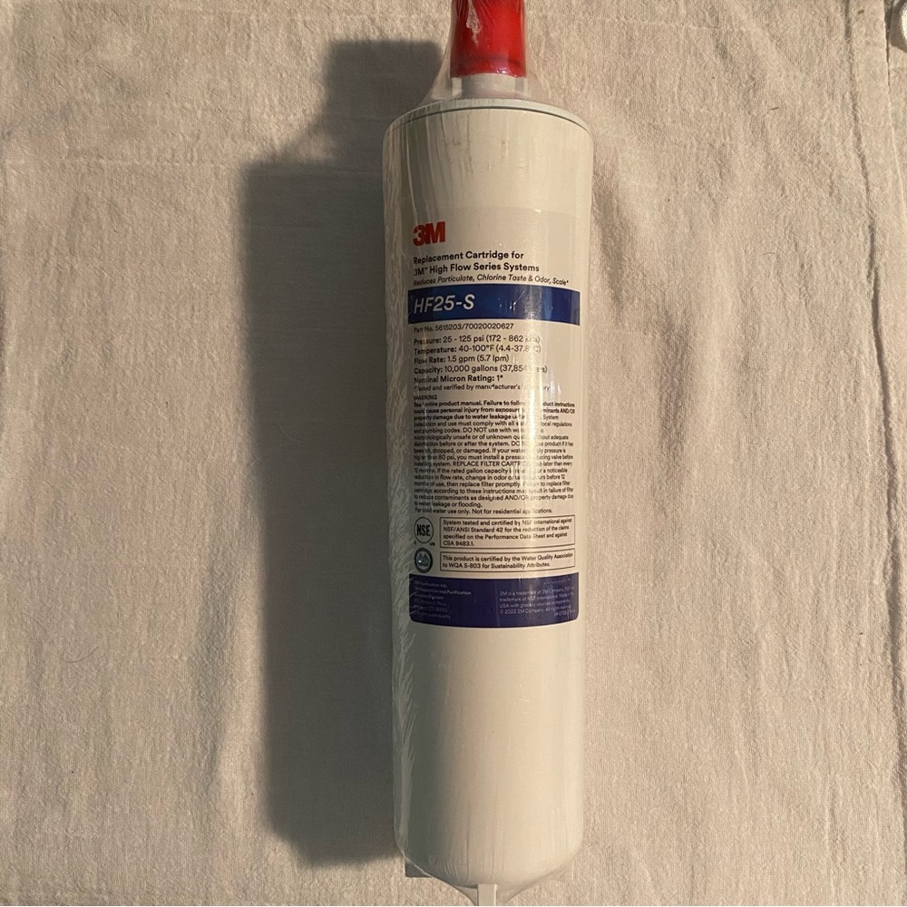 -3M HF25-S Replacement Cartridge Ice Machine Filter for High Flow Series Systems